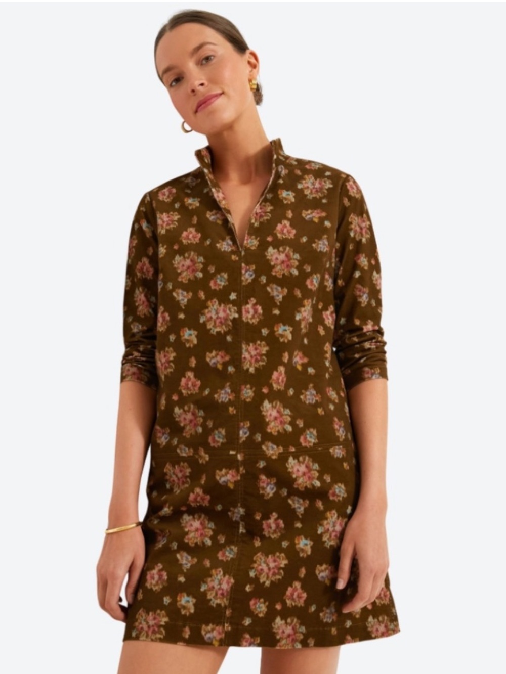 Floral V-Neck Shift Dress